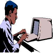Working at Computer